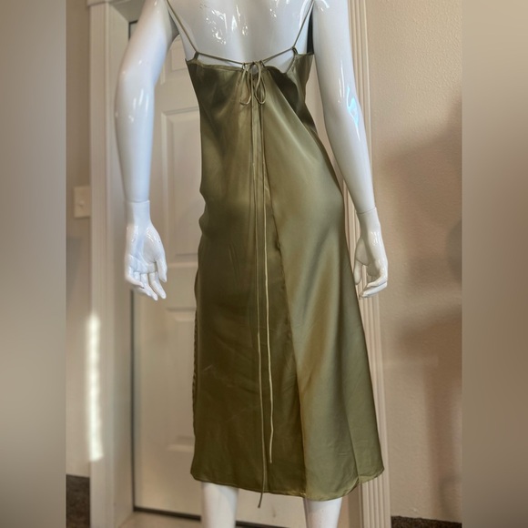 Kilo Brava~For Playful Promises~Olive~Relaxed Fit~Slip Dress~Leg Slit~Size 2X - Picture 10 of 16